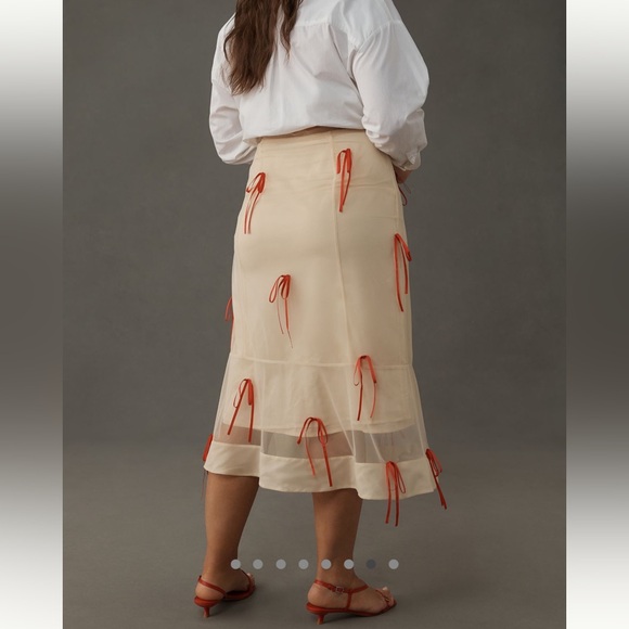 Maeve Ribbon Pencil Midi Skirt - Picture 7 of 13